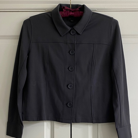 J. Jill Black Button-Up Blazer/Jacket - Picture 1 of 4